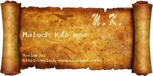 Maloch Kámea névjegykártya